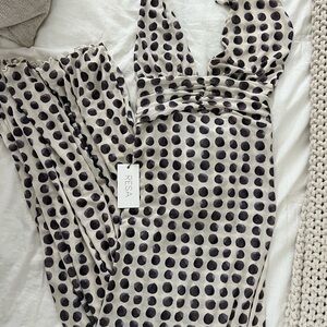 RESA Black Polka Dot Halter Dress. Brand new with tags!!